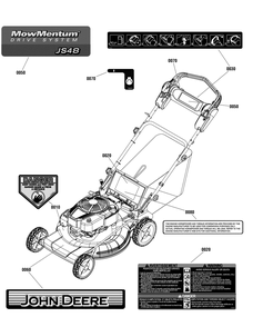 Part Location Diagram of 7105205YP Murray DECAL, JS48 MowMentum